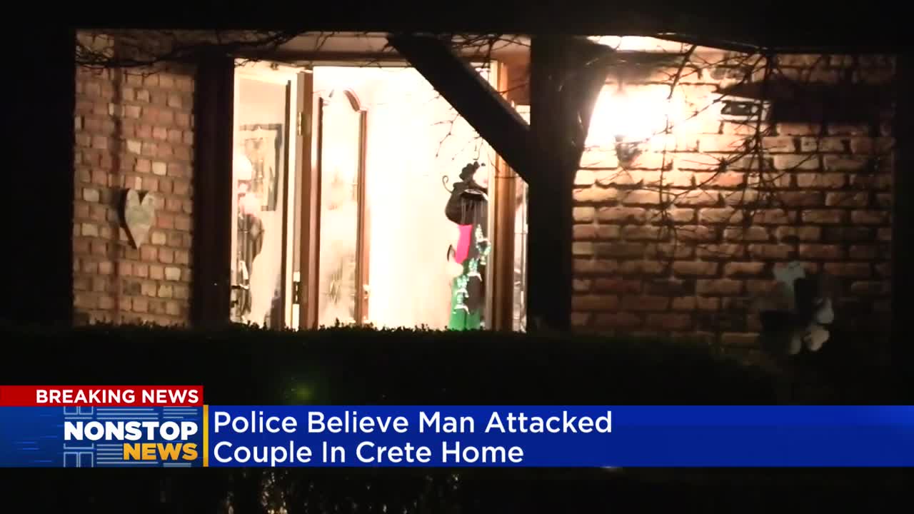 Police believe man attacked couple found lying bleeding in unincorporated Crete home