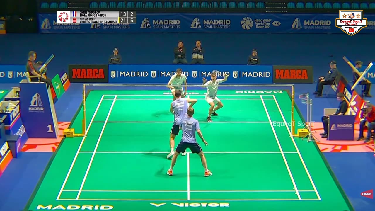 highlights - christo/toma junior vs kim astrup/rasmussen - spain masters 2023