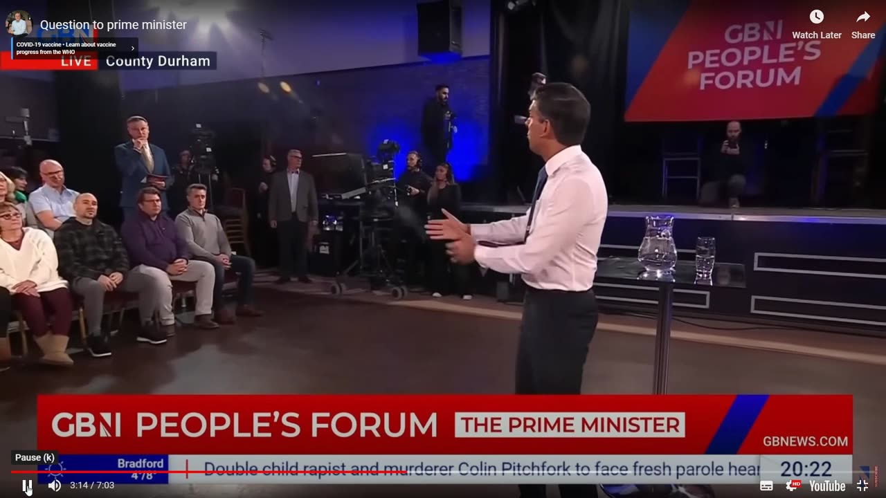 Covid 19 Vaccine victim John Watt confronts Prime Minister Rishi Sunak (Dr. John Campbell) 12-02-24
