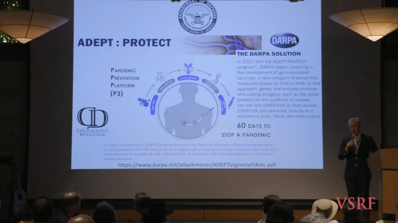 The US government, DARPA is responsible for the introduction of messenger mRNA vaccines