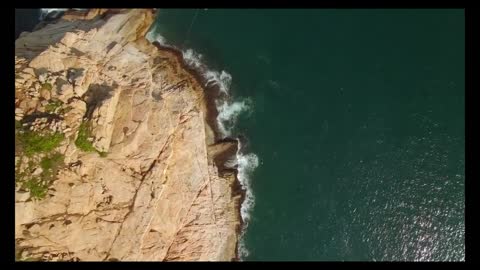 Sea waves & beach drone video creative common