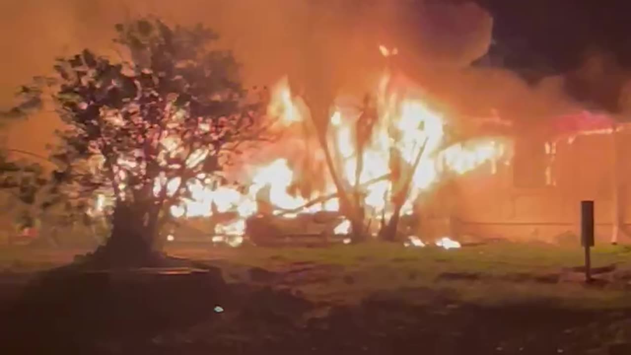 Engulfed in Flames In Naples Florida Near Ujjval Bhavan
