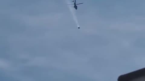 HELICOPTER CHASES UFO AND IT'S CHEMTRAIL