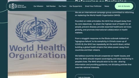 Action on World Health: Reform or Replace the WHO | Dr John Campbell