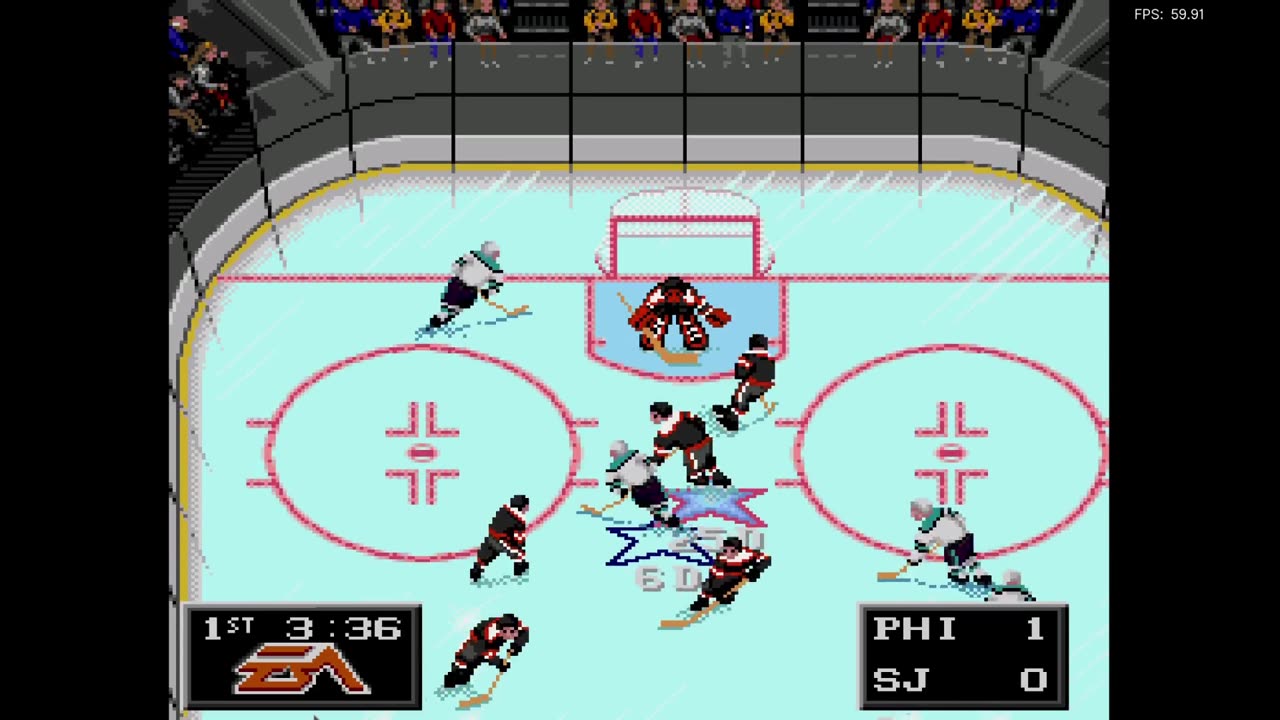 NHL '94 Franchise Mode 1990 Regular Season G20 - IAmDroot (PHI) at Len the Lengend (SJ)