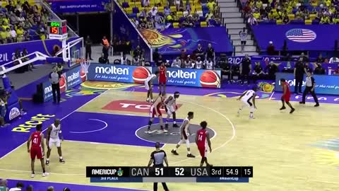 Canada 🇨🇦 - USA 🇺🇸 Basketball Highlights 3rd Place Game - #AMERICUP 2022