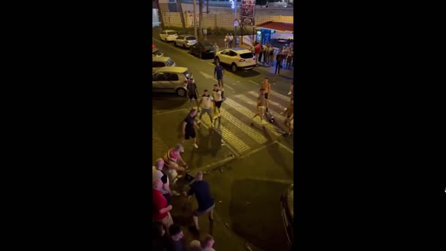 England Vs Whales fan fight World Cup