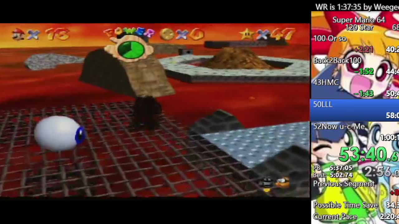 Super Mario 64 100% 120star Speedrun no reset #22(SoftLock1)