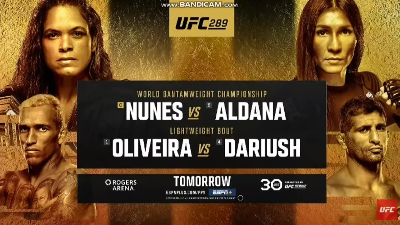 UFC 289: Nunes vs Aldana Weigh-in Jun9/23