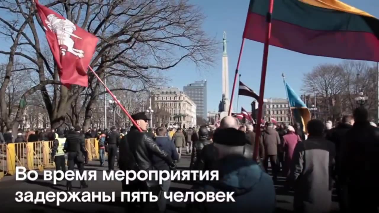 March in honor of the Nazis from the Latvian SS division ''Latvian SS Legion'' in Riga.