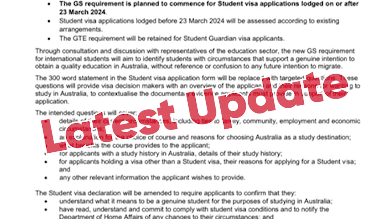 Big changes are coming to the student visa program!