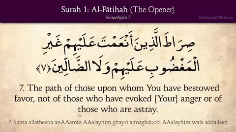 From Quran - Surah Al-Fatihah (The Openener)