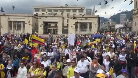 Colombian opposition supporters rally against President Petro amid rising prices