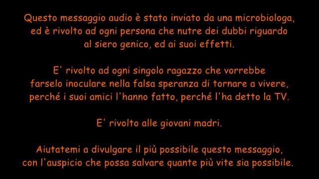 Accorato messaggio da una microbiologa sui sieri genici