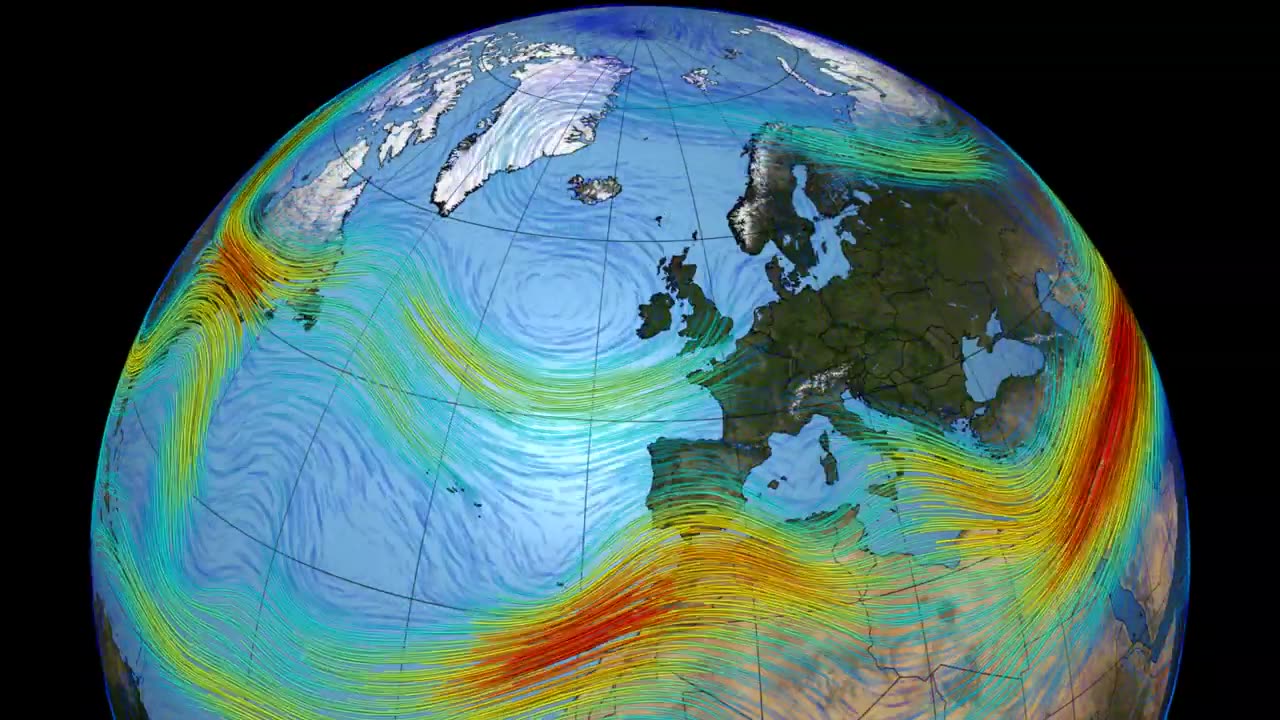 NASA visualisation of the European jetstrea