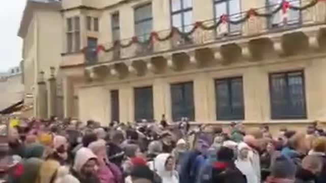 Freedom Protest in Luxembourg Yesterday over Mandates & restrictions