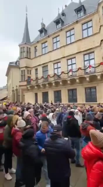 Freedom Protest in Luxembourg Yesterday over Mandates & restrictions