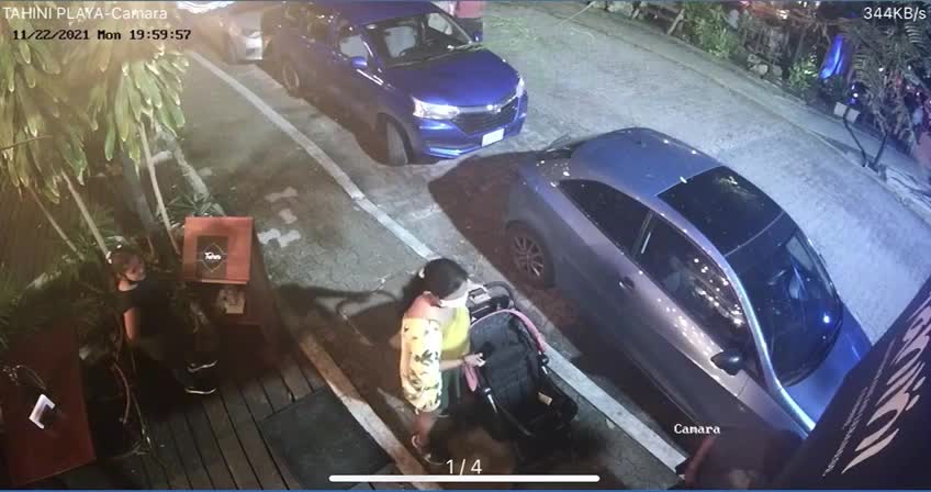 Baby Slides Out of Stroller on Street