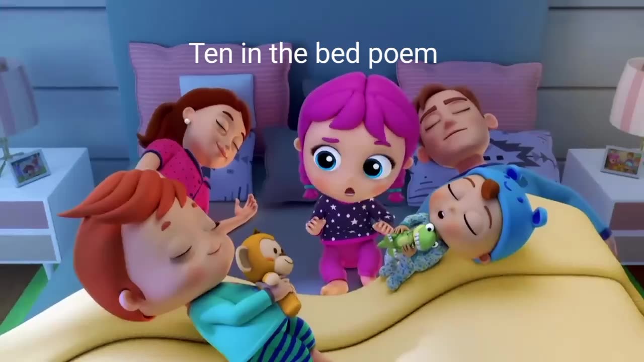 Ten In The Bed(Family Edition) Little Angel Kids Song& Nursery Rhymes