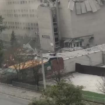 Factory building was destroyed in Dnepropetrovsk.