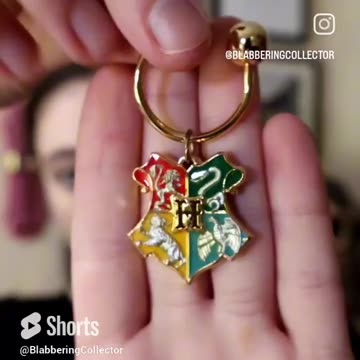 Quick Look: Newly RETIRED Hogwarts Crest Keychain By Noble collection #wizardingworld #harrypotter