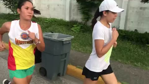 PHILIPPINE TEAM WITH EVITA AND ALJANNA ON FARTLEK- MANILA-PHILIPPINES