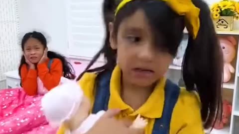kids Ellie & Andrea Baby Doll Nap Time Adventures ep1 full