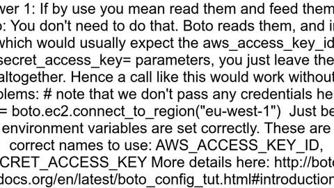 how to use system environment variables in boto