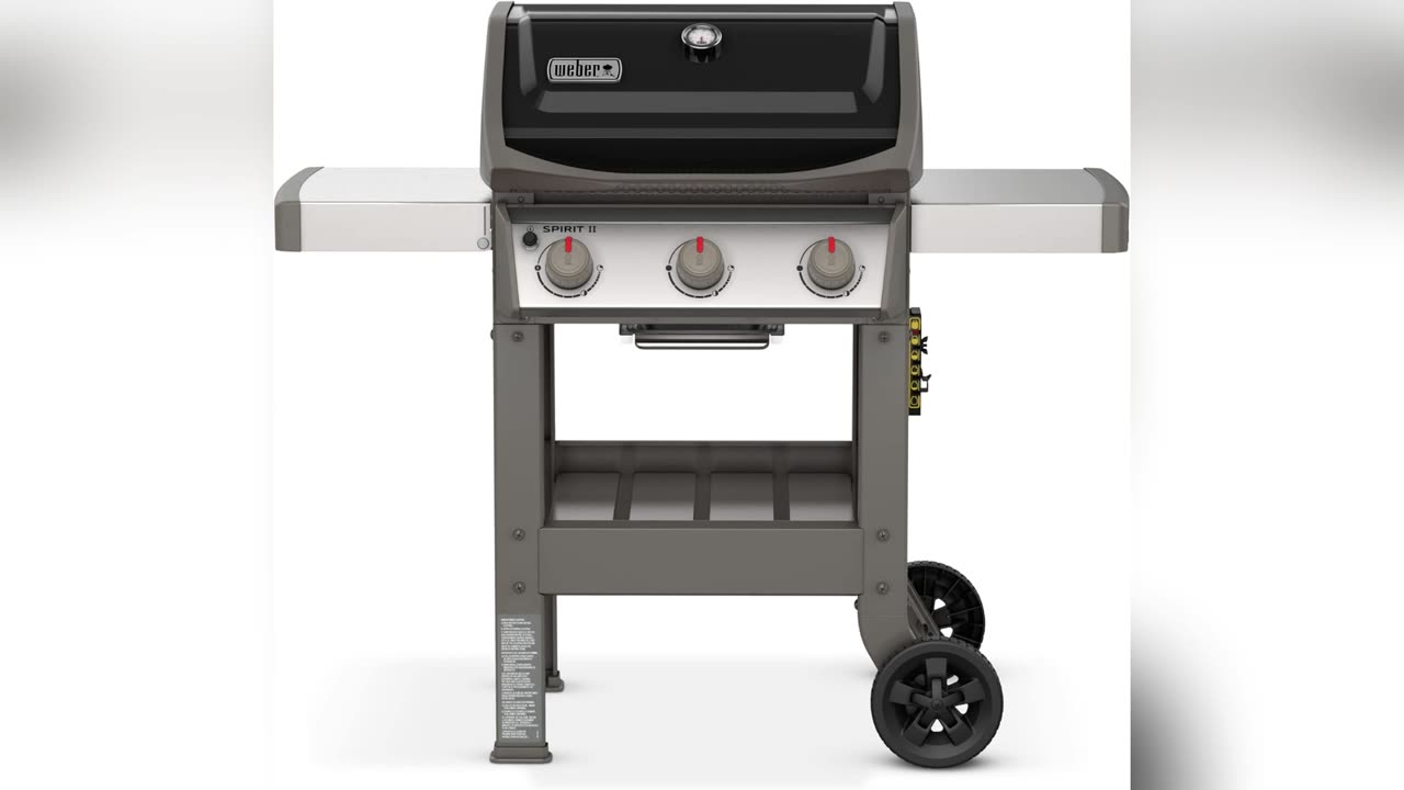 Weber Spirit II E-310 3-Burner Liquid Propane Grill, Black