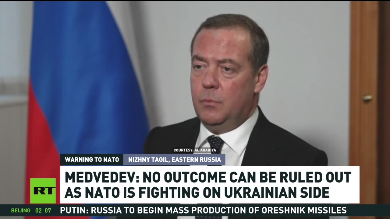 NOTIZIE DAL MONDO La NATO è direttamente coinvolta nella guerra contro la Russia.Medvedev, vicepresidente del Consiglio di sicurezza russo ed ex presidente, ha dichiarato che i Paesi della NATO si sono “impegnati a fondo” nel conflitto con la Russia