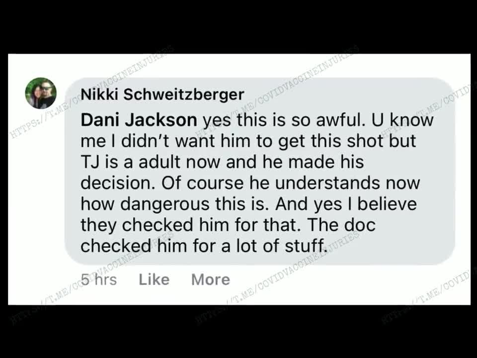 Vaccine Injured - TJ Age 18
