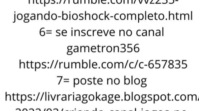 criando canal jogos no rumble