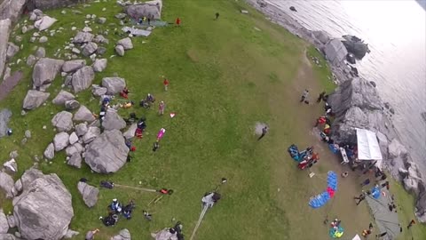 Insane 4 Way Jump in Kjerag BASE Tripping Multi Angles video