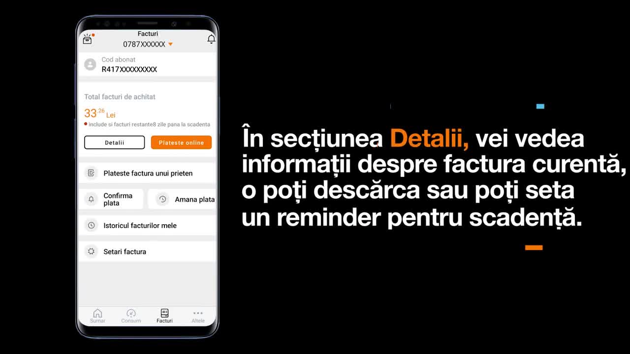 Cum plătesc factura Orange Romania Communications din aplicația My Orange? | Orange Help