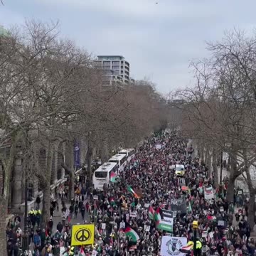 Hundreds of thousands marching for Palestine