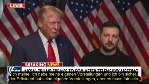 Trump & Zelensky nach ihrem Meeting für Friedenslösungen (27.09.2024)