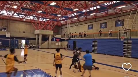 Low IQ Filth stomps on an Asian kids head during a basketball game