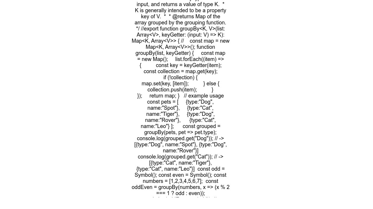 Most efficient method to groupby on an array of objects