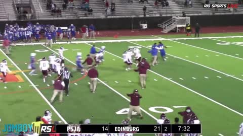 High School football player tackles the wrong man