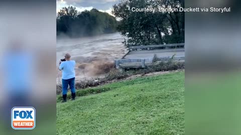 'Get Out Of The Way!' Bridge Collapses Into Flooded, Raging River In East Tennessee