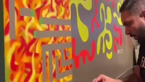 Artist Fails At Making Maze Painting With Tape At Restaurant