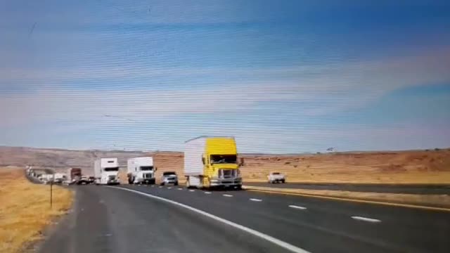 Time lapse video of the People's Convoy headed to DC