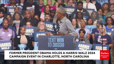 Obama Calls Out Trump For Making Up Stories About Biden Admin Hurricane Response During NC Rally