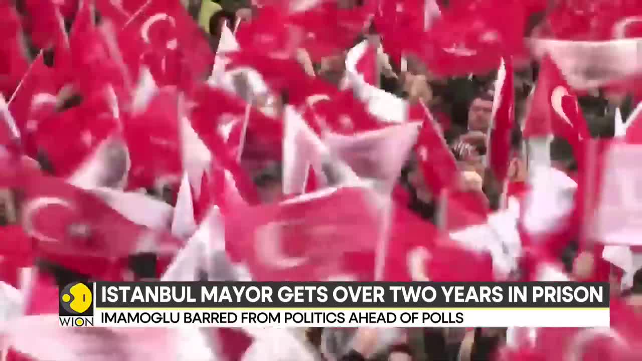 Istanbul mayor gets over two years in prison and barred from politics