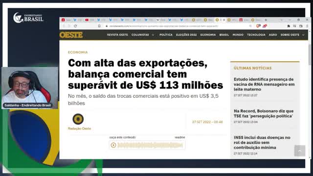 A ELEIÇÃO SERÁ DECIDIDA NO PRIMEIRO TURNO - by Saldanha - Endireitando Brasil