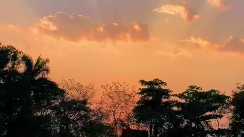 Timelaps of beautifull evening