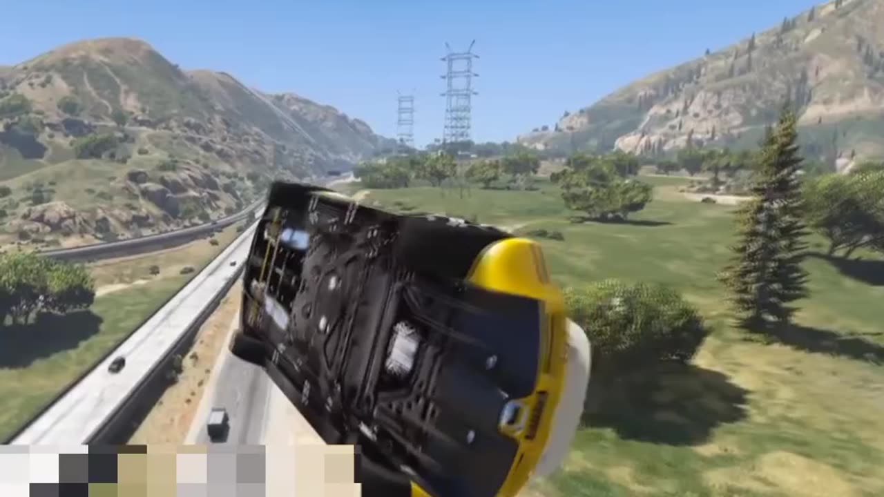 GTA v funny stunts video