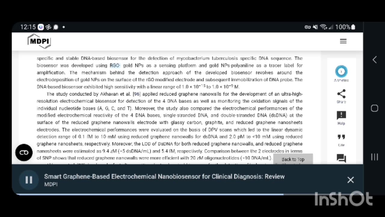 Sensors MDPI: Smart Graphene-Based Electrochemical Nanobiosensor for Clinical Diagnosis: Review 2023