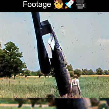 Girl Examines an Unexploded V1 Rocket - Brave COLOURIZED Footage 👧🚀🎥