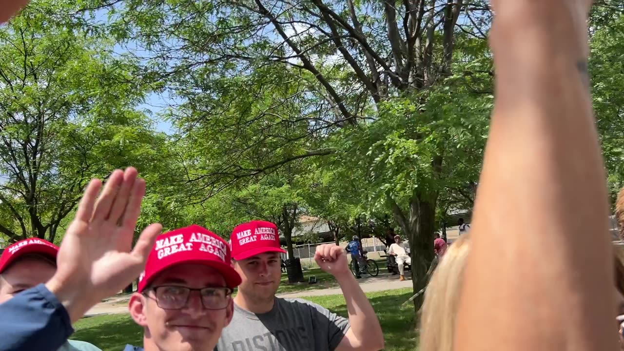 WALKING THE LINE AT TRUMP'S MAGA RALLY IN MICHIGAN